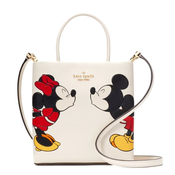 New Disney X Kate Spade New York Minnie Mini Tote Parchment Multi - Picture 1 of 5